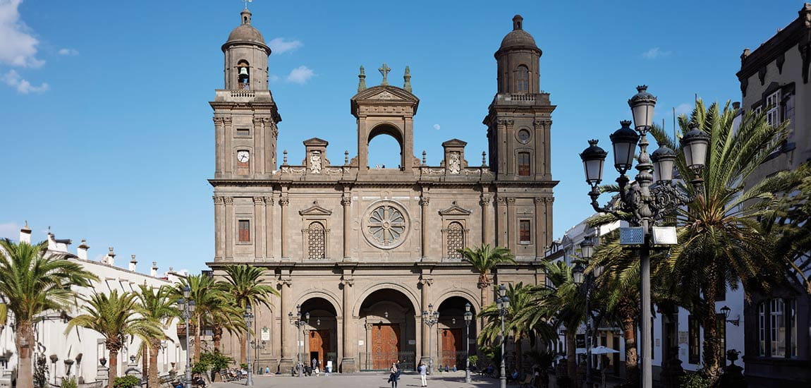 Landscape with Cathedral Santa Ana Vegueta in Las Palmas